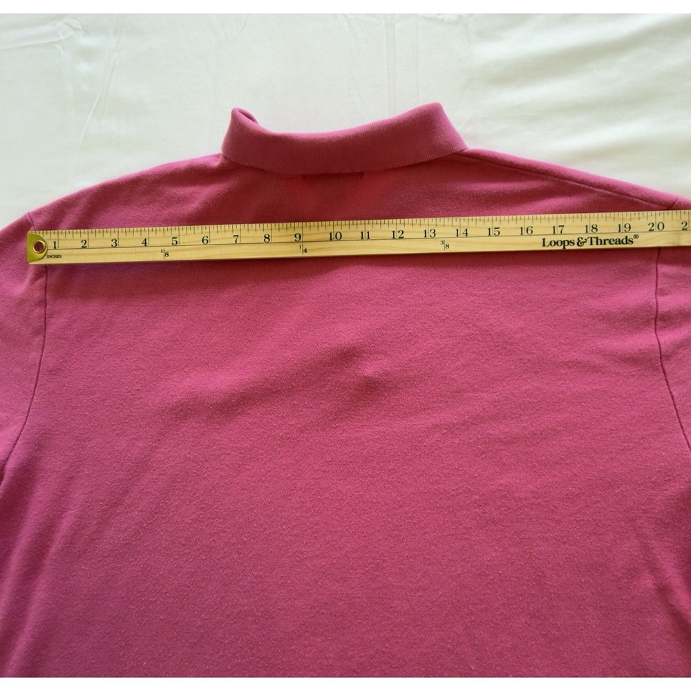 Lauren Ralph Lauren Mens XL, Pink, Cotton Pique, Short Sleeve, Crest Polo Shirt - Picture 8 of 10